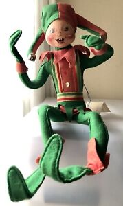 Annalee Jester Art Doll  Elf 1996, Posible Shelter Sitter 21”