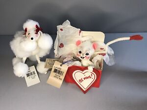 annalee dolls vintage Valentine Bundle Surprise Mouse and Poodle