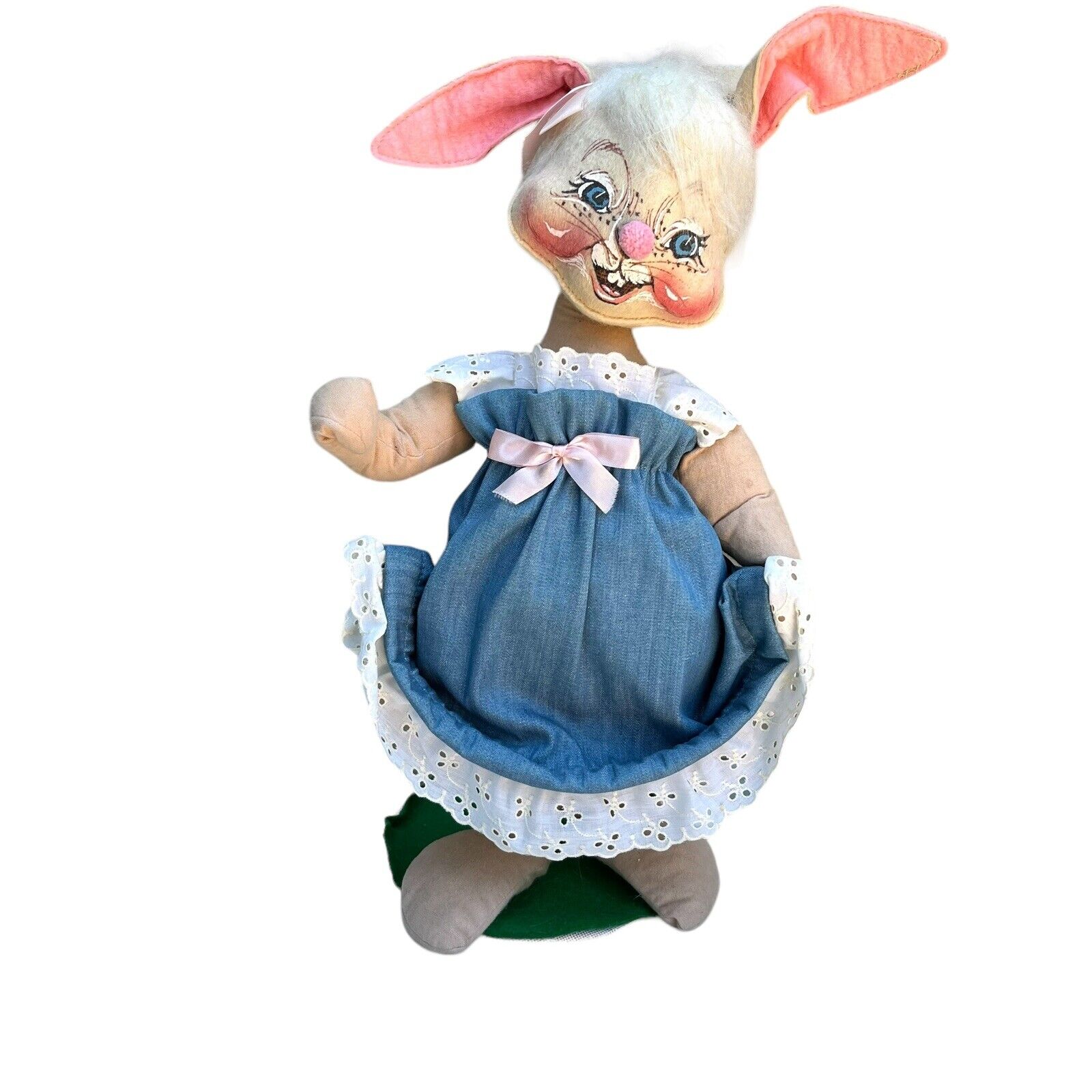 Vintage 1982 Annalee Mobilitee Bunny Rabbit Large 21" Handmade Handpainted Doll