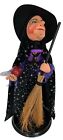 Annalee Retired Rare 24" X-Large Halloween Witch w/ Apple & Broom 2407011