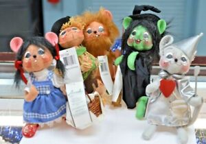 ANNALEE DOLL 6" WIZARD OF OZ DORTHY TOTO LION TIN MAN SCARECROW & WICKED WITCH
