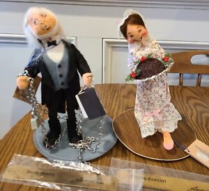Vintage Annalee Mobilitee 10" Dickens Series Jacob Marley  & Martha Cratchet