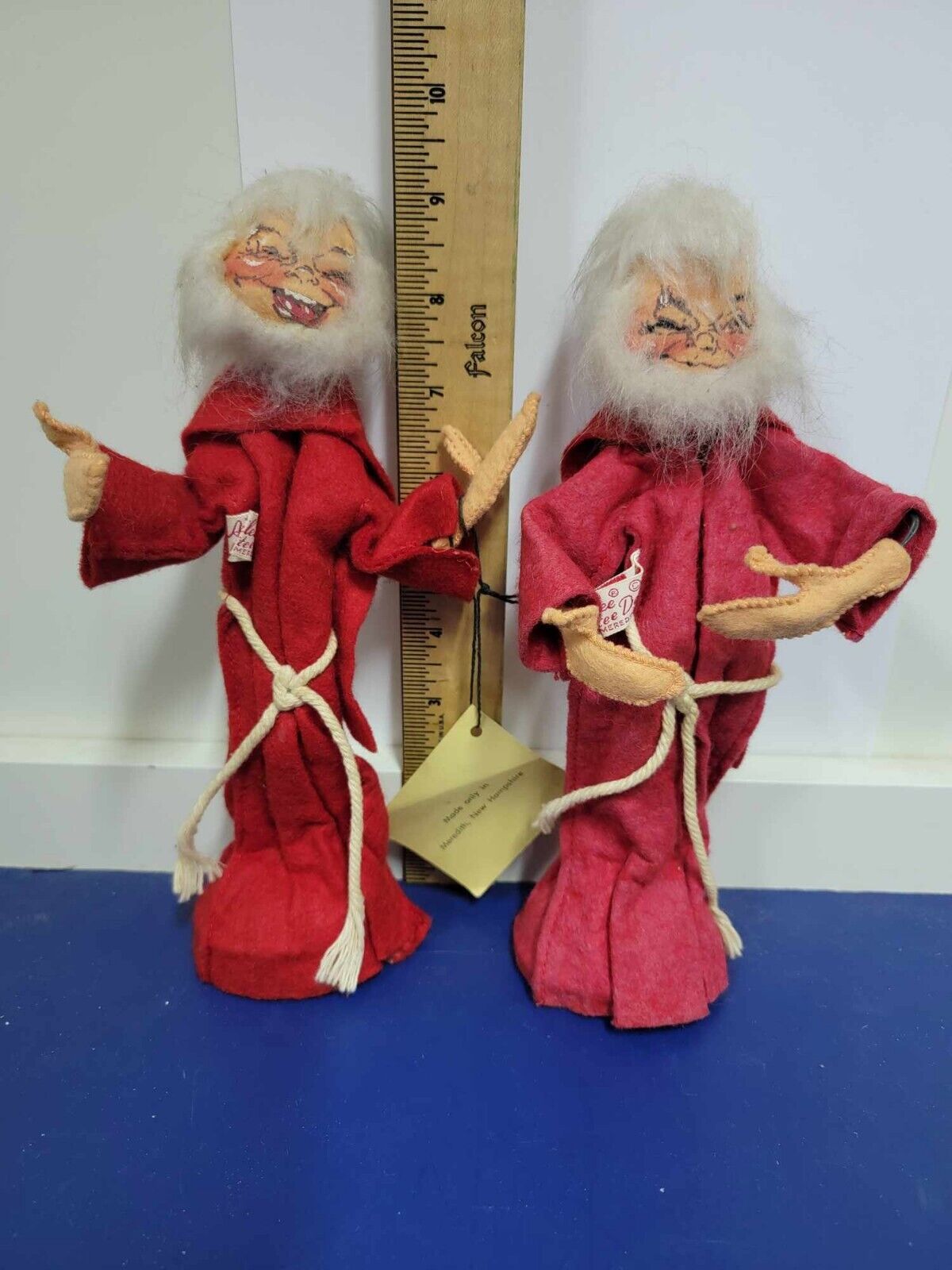 Very Rare Pair Of 1964 ANNALEE 9" Laughing Monks Dolls.