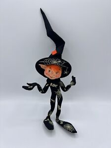 VTG Annalee Halloween Boo Spiderweb Witch / Elf Mobilee 14” Retired Rare 2002