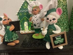 Annalee ~ St Patricks Day Restaurant Workers Chef Baker & Hostess. Lot Of 3 NWT