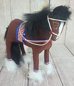 Annalee Dolls Patriot Horse Doll Brown Black White Limited Edition 10" 2018 New