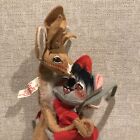 Annalee Dolls 70’s Hunter Mouse with Deer 7” Hunting Mouse Vintage 1973 USA