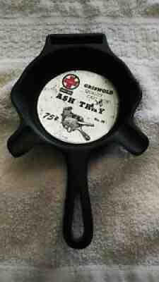 Griswold Cast Iron 00 Ashtray Skillet with match pack holder #570A