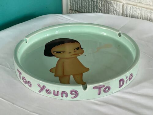 Vintage Yoshitomo Nara Bozart ceramic ashtray / art dish 2002 10”