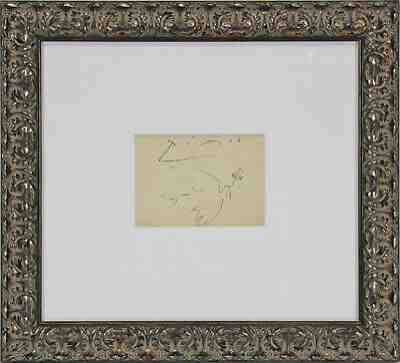 Pablo Picasso Authentic Signed Framed 5x6.5 Original Dove of Peace Artwork BAS