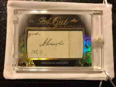 2014 Leaf Pearl President Abraham Lincoln Autograph Auto dated 1864 as President