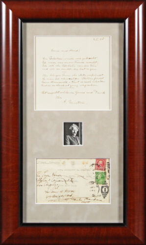 Albert Einstein Authentic Signed & Framed 1935 Handwritten Poem BAS #A57927