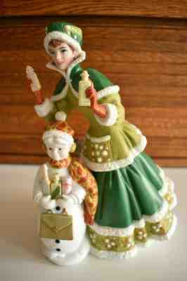 2003 Avon Mrs. Albee and Snow Lady President’s Club Award Figurine, 9.25"