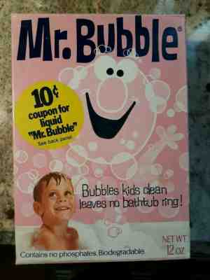 Mr Bubbles VINTAGE SOAP BOX- PRE 19723  AWESOME CONDITION- GREAT COLOR
