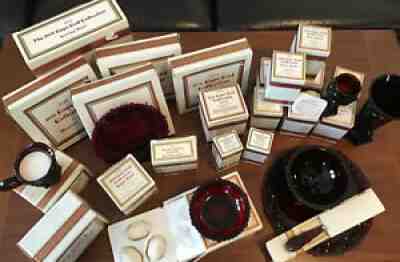 Collectors Lot AVON 1876 RUBY RED CAPE COD *29 PIECES W/SOAPS & SCENTS BRAND NEW