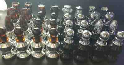 Vintage 1976 Avon Men's Cologne After Shave Hair Lotion Chess Set 32 Pieces