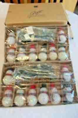 Lot 2 Vintage Avon Gift Collection Snowmen Chilly Sam String lights NEW 2000