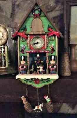 Avon Tick Tock till Christmas Lighted Animated Musical Cuckoo Clock 2011