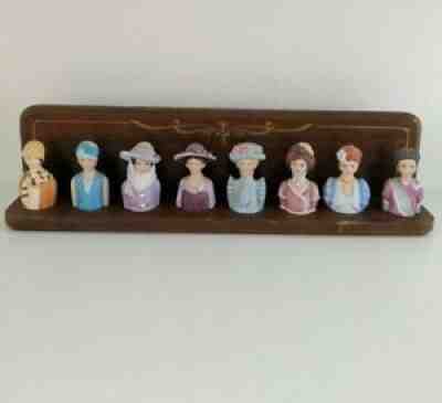 Vintage Avon Thimbles Porcelain Ladies of American Fashion 1982-84