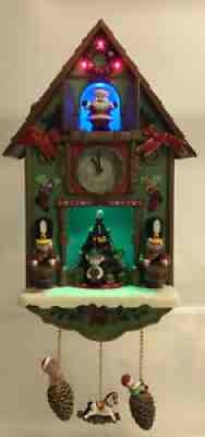Avon Tick Tock till Christmas Lighted Animated Musical Cuckoo Clock 2011