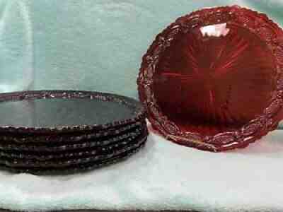 avon 1876 cape cod ruby red collection-set of 7-10.5in Dinner Plates