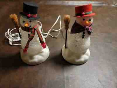 Avon Chilly Sam and Samantha Christmas Snowman Set