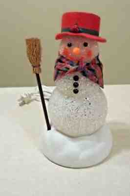 Vintage Avon Chilly Sam Christmas Snowman or Snow Lady Color Changing Light 10"h