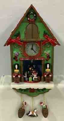 Avon 2011 Santa Tick Tock Till Christmas Cuckoo Clock Animates Lights Up Musical