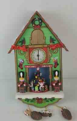 Avon Tick Tock till Christmas Lighted Animated Musical Cuckoo Clock WORKS sa320