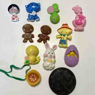 VTG Avon Pin Pals Glace Brooches Orange Pendant Oreo Lip Gloss Lot Of 12 USED