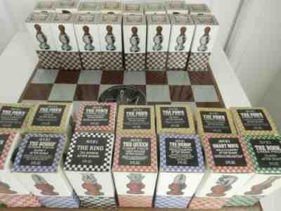 Avon FULL bottles NOS New CHESS SET 32 pcs +BOARD After shave vintage 1970's #2