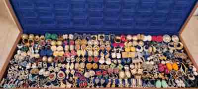 Vintage Mod Earrings Lot 147.27 Signed Monet Trifari Swan Swarovski Avon more.