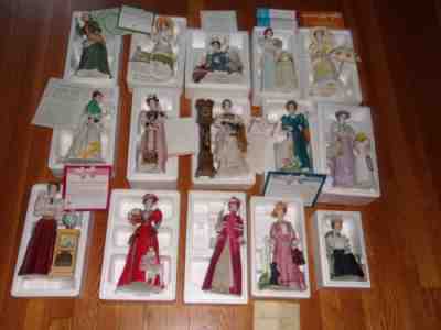 Avon Mrs. Albee President's Club Award Porcelain Figurines Lot of 15 with Box