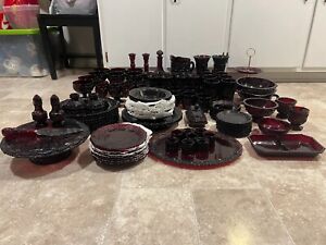 113-piece 1876 Ruby Red Avon Cape Cod Collection