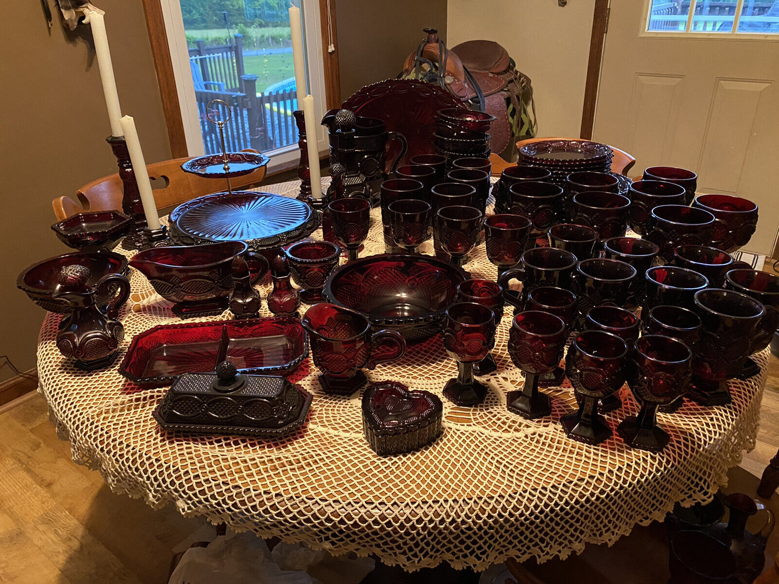 Avon 1876 Cape Cod Glassware Collection 75 Pieces
