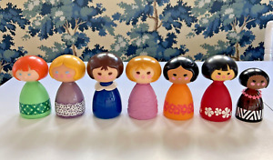 Lot 7 Avon Small World Doll Bottles Shampoo Cologne France Mexico Japan Ireland