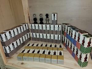 Avon Collectibles Complete 34 Piece Chess Set w/ Extra Queens Full Bottles Boxes