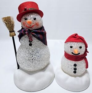 Vintage Avon Lot Of 2-Chilly Samantha & Little Chilly Light Up Snowman Both Work