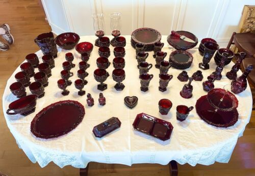 Avon 1876 Cape Cod Ruby Red Set - 81 Piece - Willing To Break Up