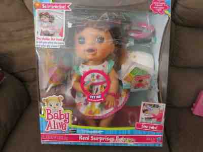 Baby Alive Hasbro 2012 Real Surprises Brunette Doll/BOX RARE/RETIRED HTF