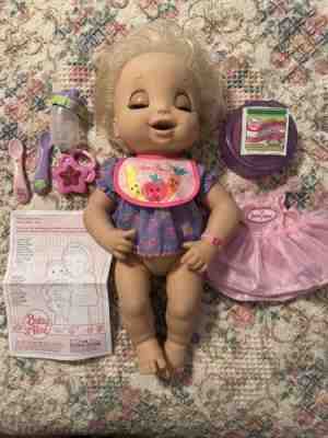 2006 Baby Alive Doll Soft Face Hasbro Interactive AS IS Blonde Hair Blue Eyes