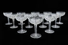 12 Baccarat France Cut Glass Champagne Sherbet Goblets in Lagny, Signed