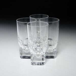 Baccarat France Pluton High Ball Tumblers 5.5"h 4pc Set RARE (C)