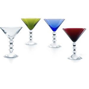 BACCARAT CRYSTAL VEGA SET OF 4 MARTINI GLASS MULTI #2810828 BRAND NIB SAVE$ F/SH