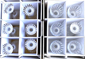 12 BACCARAT MASSENA WINE GLASSES IN ORIGNAL BOXES - MINT!