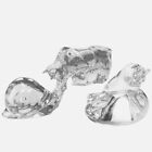 Three Baccarat Crystal Animals- Charging Bull, Snail, Grooming Cat