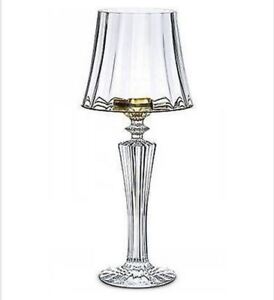 New ListingBaccarat Lantern Gold MILLE NUITS 2pc Candle Votive Holder Crystal France MIB