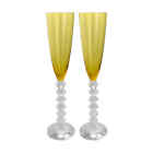 Baccarat Vega Flutissimo Topaz Flute Champagne Glass 2811803 - Set of 2