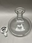 Baccarat Hand Blown Oenologie Engraved Turtle Decanter 10" Tall Modern W Stopper