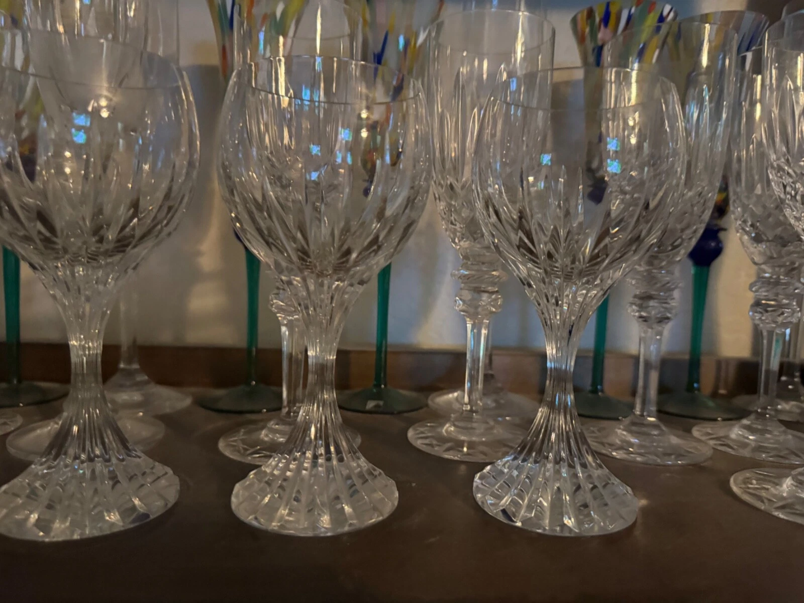 Baccarat Crystal Clear Glass Massena Claret Wine Glasses Set of 3 Made in France